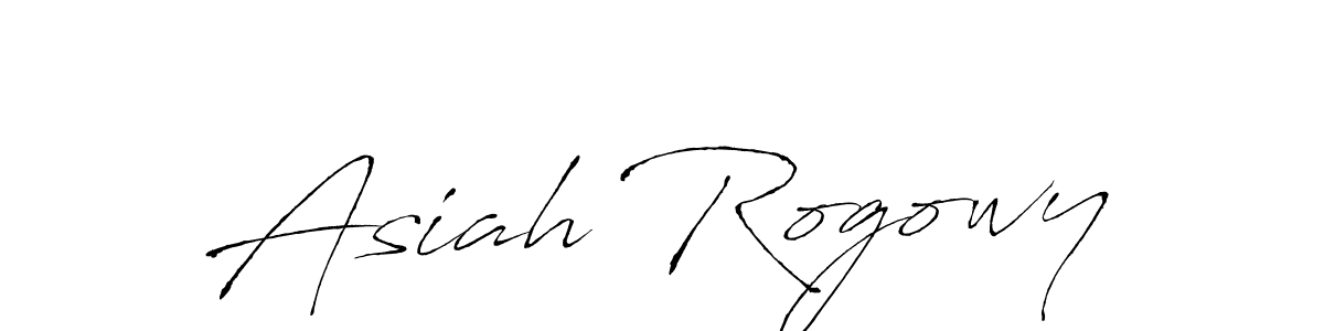 Design your own signature with our free online signature maker. With this signature software, you can create a handwritten (Antro_Vectra) signature for name Asiah Rogowy. Asiah Rogowy signature style 6 images and pictures png