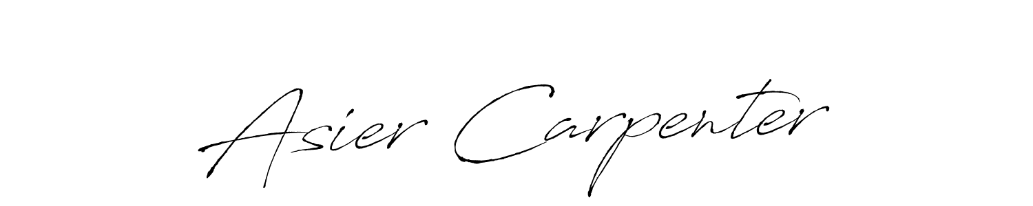 Asier Carpenter stylish signature style. Best Handwritten Sign (Antro_Vectra) for my name. Handwritten Signature Collection Ideas for my name Asier Carpenter. Asier Carpenter signature style 6 images and pictures png