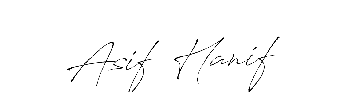 How to make Asif  Hanif name signature. Use Antro_Vectra style for creating short signs online. This is the latest handwritten sign. Asif  Hanif signature style 6 images and pictures png