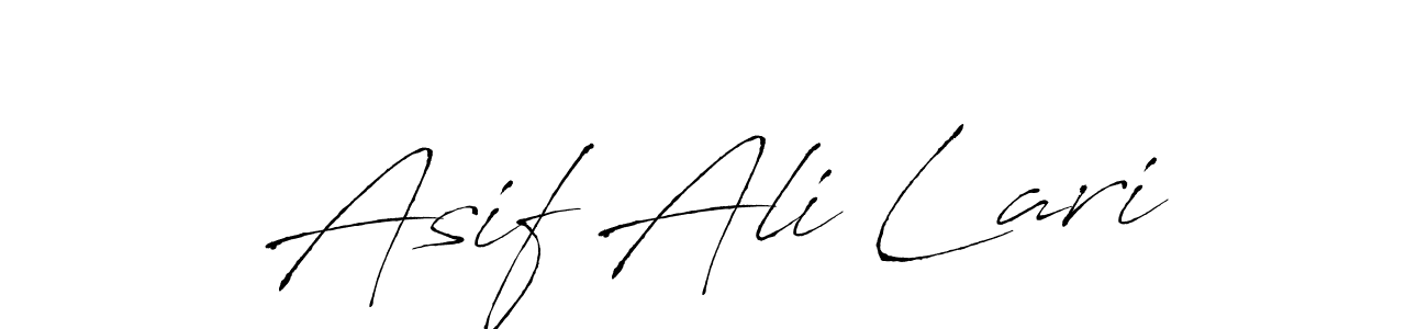 Design your own signature with our free online signature maker. With this signature software, you can create a handwritten (Antro_Vectra) signature for name Asif Ali Lari. Asif Ali Lari signature style 6 images and pictures png
