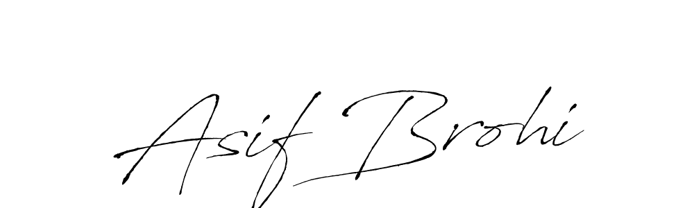 Design your own signature with our free online signature maker. With this signature software, you can create a handwritten (Antro_Vectra) signature for name Asif Brohi. Asif Brohi signature style 6 images and pictures png
