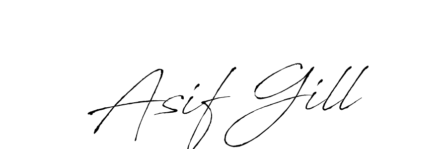 You should practise on your own different ways (Antro_Vectra) to write your name (Asif Gill) in signature. don't let someone else do it for you. Asif Gill signature style 6 images and pictures png