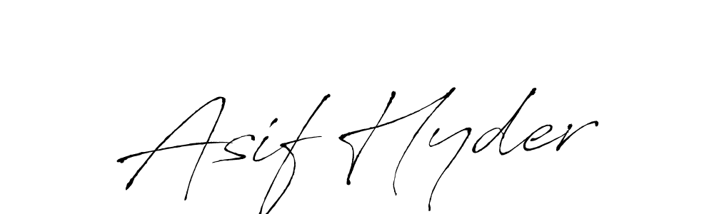 The best way (Antro_Vectra) to make a short signature is to pick only two or three words in your name. The name Asif Hyder include a total of six letters. For converting this name. Asif Hyder signature style 6 images and pictures png