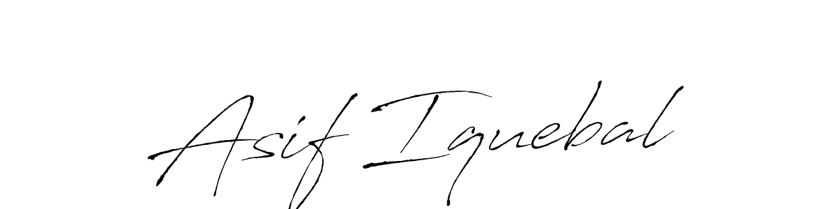 Make a beautiful signature design for name Asif Iquebal. With this signature (Antro_Vectra) style, you can create a handwritten signature for free. Asif Iquebal signature style 6 images and pictures png