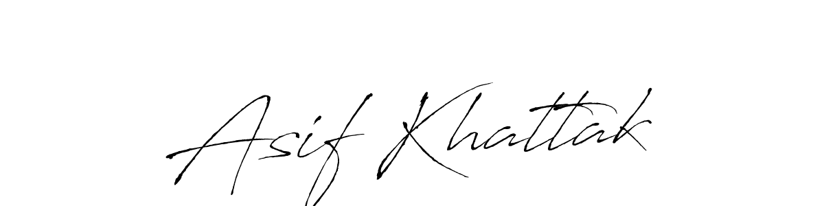 Design your own signature with our free online signature maker. With this signature software, you can create a handwritten (Antro_Vectra) signature for name Asif Khattak. Asif Khattak signature style 6 images and pictures png