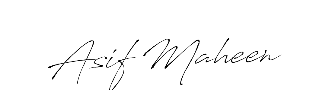 How to make Asif Maheen name signature. Use Antro_Vectra style for creating short signs online. This is the latest handwritten sign. Asif Maheen signature style 6 images and pictures png