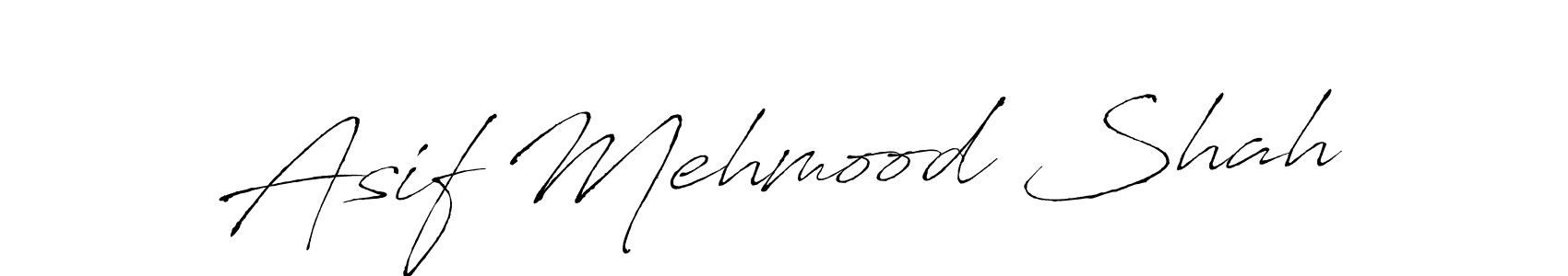 Make a beautiful signature design for name Asif Mehmood Shah. With this signature (Antro_Vectra) style, you can create a handwritten signature for free. Asif Mehmood Shah signature style 6 images and pictures png