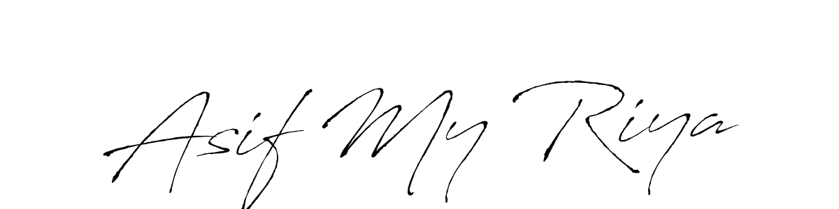 Also we have Asif My Riya name is the best signature style. Create professional handwritten signature collection using Antro_Vectra autograph style. Asif My Riya signature style 6 images and pictures png