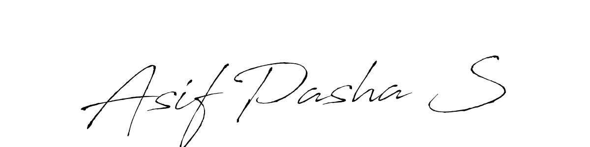 Asif Pasha S stylish signature style. Best Handwritten Sign (Antro_Vectra) for my name. Handwritten Signature Collection Ideas for my name Asif Pasha S. Asif Pasha S signature style 6 images and pictures png