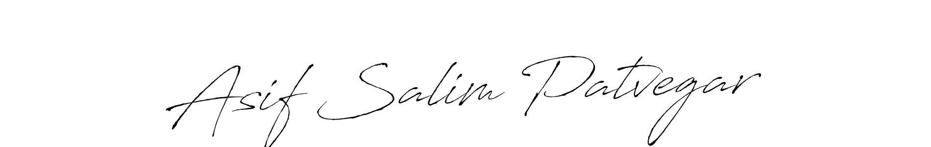 Asif Salim Patvegar stylish signature style. Best Handwritten Sign (Antro_Vectra) for my name. Handwritten Signature Collection Ideas for my name Asif Salim Patvegar. Asif Salim Patvegar signature style 6 images and pictures png