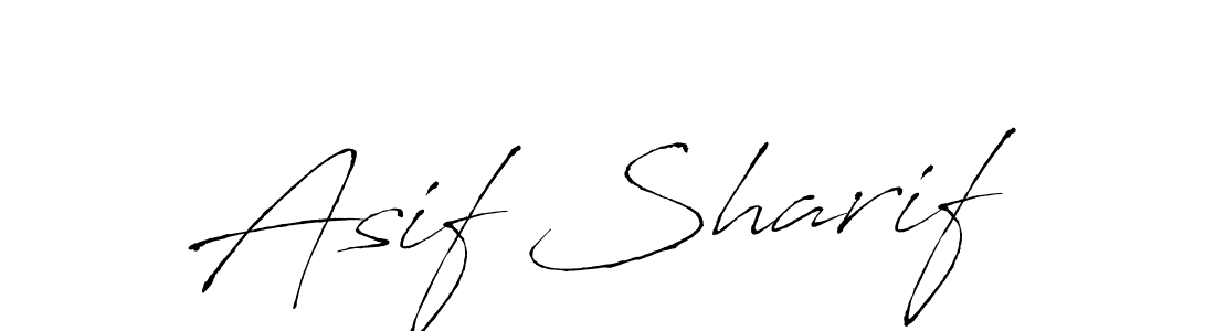 Make a beautiful signature design for name Asif Sharif. With this signature (Antro_Vectra) style, you can create a handwritten signature for free. Asif Sharif signature style 6 images and pictures png