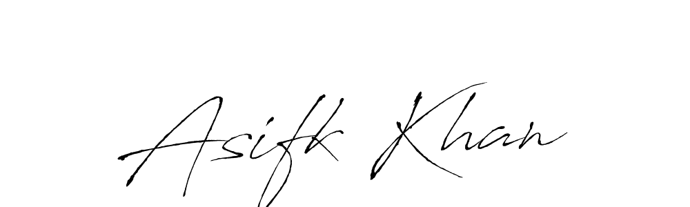 Design your own signature with our free online signature maker. With this signature software, you can create a handwritten (Antro_Vectra) signature for name Asifk Khan. Asifk Khan signature style 6 images and pictures png