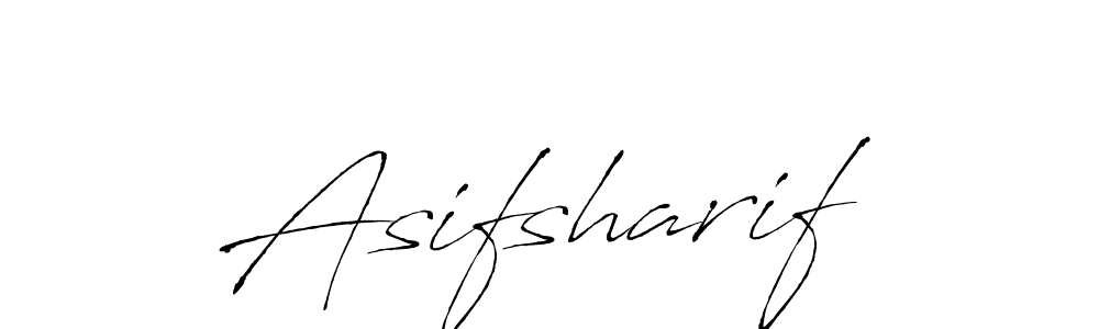 Make a beautiful signature design for name Asifsharif. With this signature (Antro_Vectra) style, you can create a handwritten signature for free. Asifsharif signature style 6 images and pictures png