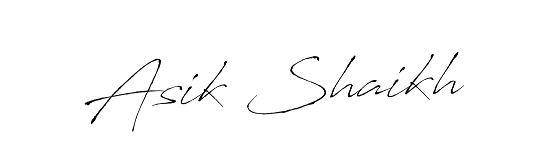 It looks lik you need a new signature style for name Asik Shaikh. Design unique handwritten (Antro_Vectra) signature with our free signature maker in just a few clicks. Asik Shaikh signature style 6 images and pictures png