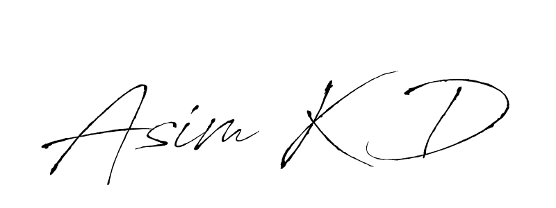 You can use this online signature creator to create a handwritten signature for the name Asim K D. This is the best online autograph maker. Asim K D signature style 6 images and pictures png