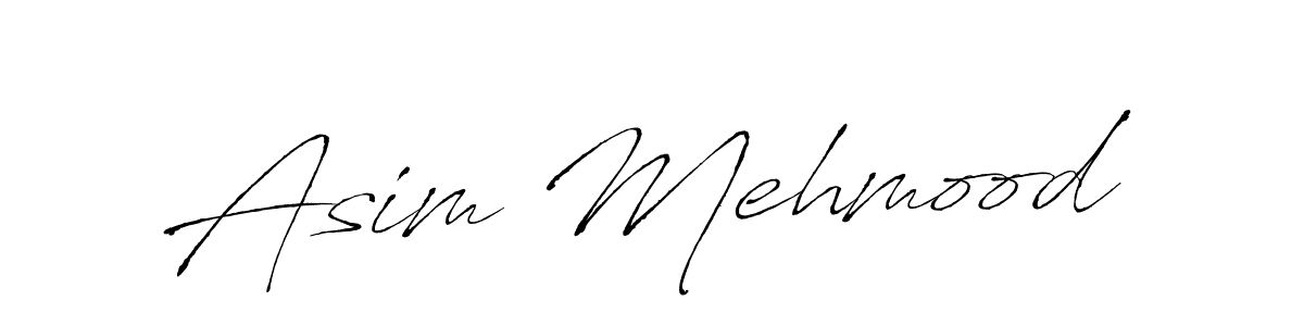 Design your own signature with our free online signature maker. With this signature software, you can create a handwritten (Antro_Vectra) signature for name Asim Mehmood. Asim Mehmood signature style 6 images and pictures png