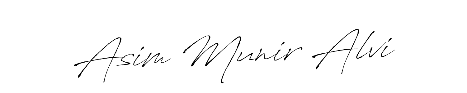 Asim Munir Alvi stylish signature style. Best Handwritten Sign (Antro_Vectra) for my name. Handwritten Signature Collection Ideas for my name Asim Munir Alvi. Asim Munir Alvi signature style 6 images and pictures png