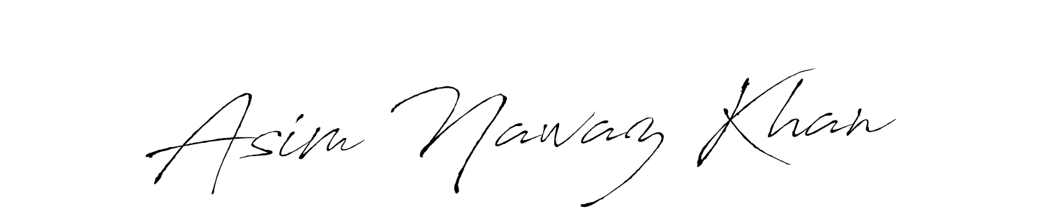 Design your own signature with our free online signature maker. With this signature software, you can create a handwritten (Antro_Vectra) signature for name Asim Nawaz Khan. Asim Nawaz Khan signature style 6 images and pictures png