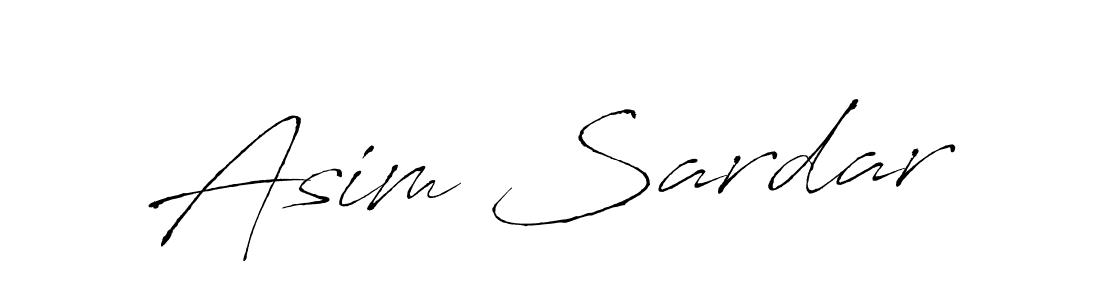 Design your own signature with our free online signature maker. With this signature software, you can create a handwritten (Antro_Vectra) signature for name Asim Sardar. Asim Sardar signature style 6 images and pictures png