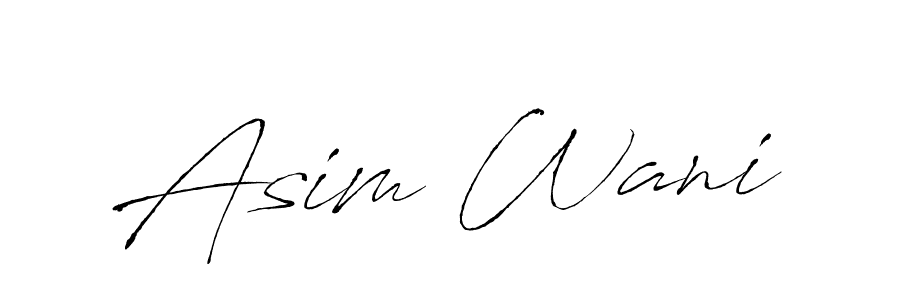 Make a beautiful signature design for name Asim Wani. With this signature (Antro_Vectra) style, you can create a handwritten signature for free. Asim Wani signature style 6 images and pictures png