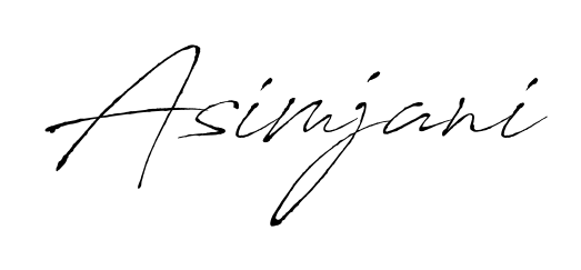 Style your name Asimjani with confidence using Antro_Vectra signature design. Simple, elegant, and ready for immediate document use. Asimjani signature style 6 images and pictures png