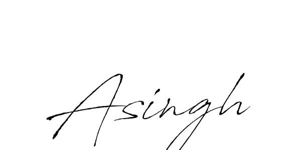 The best way (Antro_Vectra) to make a short signature is to pick only two or three words in your name. The name Asingh include a total of six letters. For converting this name. Asingh signature style 6 images and pictures png