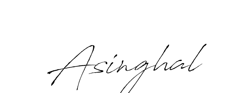 Design your own signature with our free online signature maker. With this signature software, you can create a handwritten (Antro_Vectra) signature for name Asinghal. Asinghal signature style 6 images and pictures png