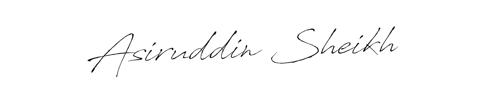 Design your own signature with our free online signature maker. With this signature software, you can create a handwritten (Antro_Vectra) signature for name Asiruddin Sheikh. Asiruddin Sheikh signature style 6 images and pictures png