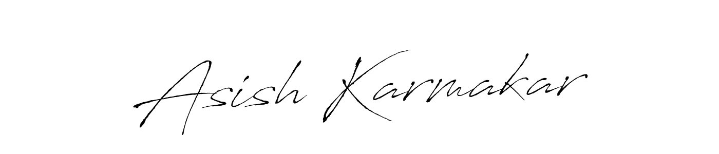 How to make Asish Karmakar name signature. Use Antro_Vectra style for creating short signs online. This is the latest handwritten sign. Asish Karmakar signature style 6 images and pictures png
