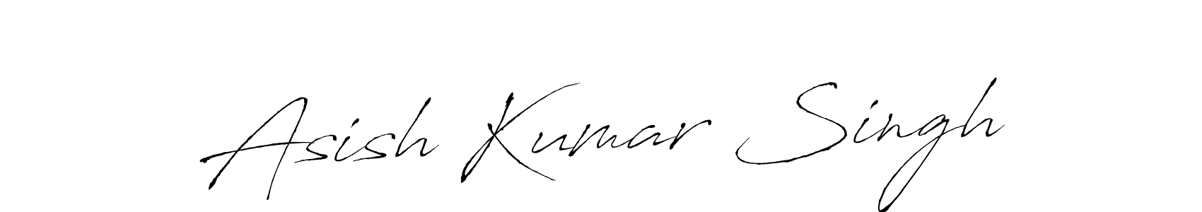 Make a beautiful signature design for name Asish Kumar Singh. With this signature (Antro_Vectra) style, you can create a handwritten signature for free. Asish Kumar Singh signature style 6 images and pictures png