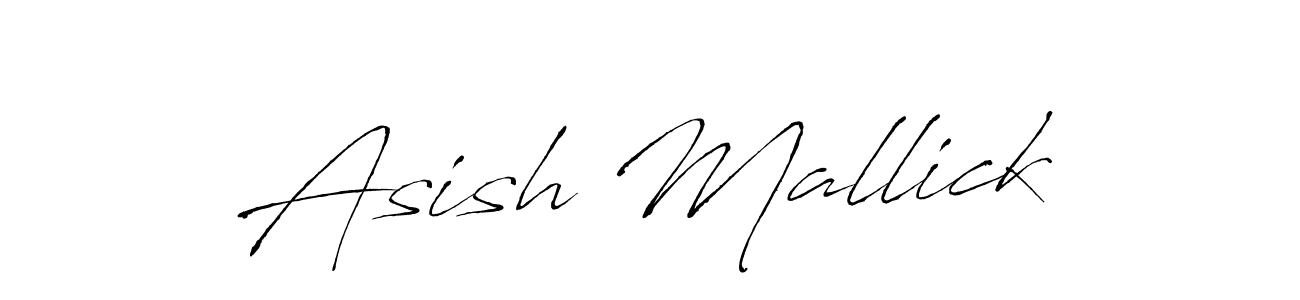 How to make Asish Mallick name signature. Use Antro_Vectra style for creating short signs online. This is the latest handwritten sign. Asish Mallick signature style 6 images and pictures png