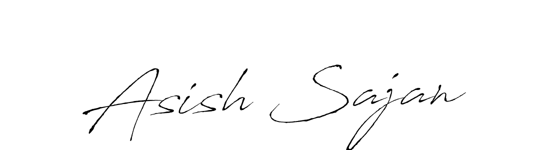 Design your own signature with our free online signature maker. With this signature software, you can create a handwritten (Antro_Vectra) signature for name Asish Sajan. Asish Sajan signature style 6 images and pictures png