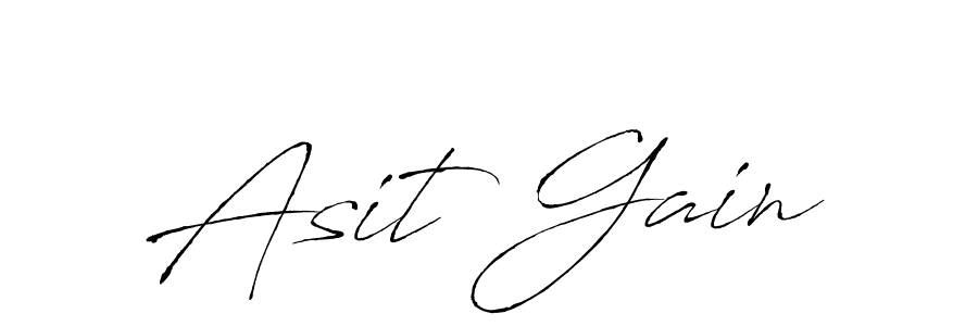 Also we have Asit Gain name is the best signature style. Create professional handwritten signature collection using Antro_Vectra autograph style. Asit Gain signature style 6 images and pictures png