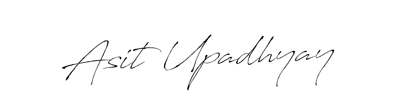 How to make Asit Upadhyay name signature. Use Antro_Vectra style for creating short signs online. This is the latest handwritten sign. Asit Upadhyay signature style 6 images and pictures png