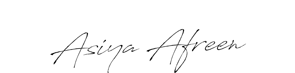 Create a beautiful signature design for name Asiya Afreen. With this signature (Antro_Vectra) fonts, you can make a handwritten signature for free. Asiya Afreen signature style 6 images and pictures png