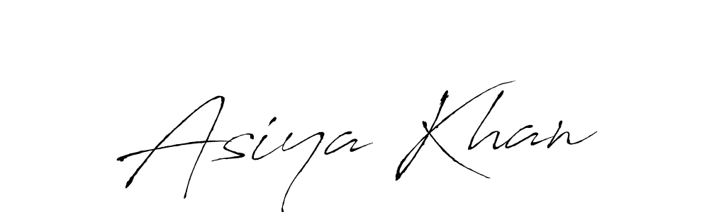 Design your own signature with our free online signature maker. With this signature software, you can create a handwritten (Antro_Vectra) signature for name Asiya Khan. Asiya Khan signature style 6 images and pictures png