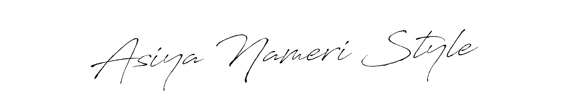 Make a beautiful signature design for name Asiya Nameri Style. With this signature (Antro_Vectra) style, you can create a handwritten signature for free. Asiya Nameri Style signature style 6 images and pictures png