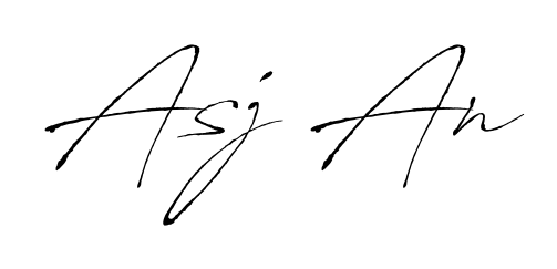 The Antro_Vectra typeface gives name Asj An a refined look. Suitable for certificates, diplomas, and official verification. Asj An signature style 6 images and pictures png