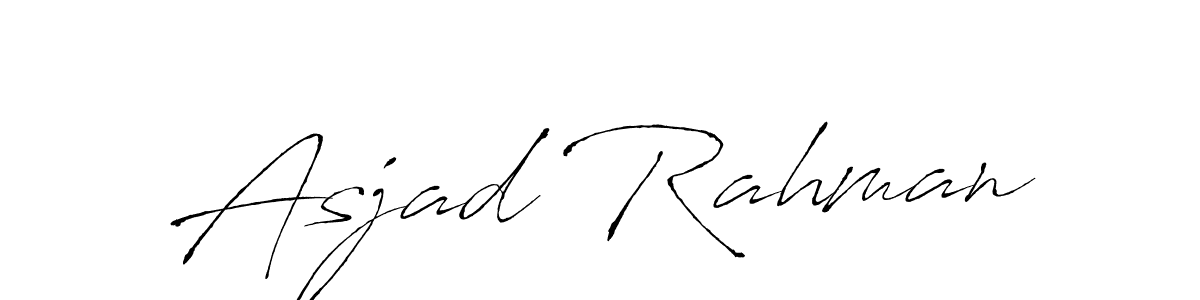 Design your own signature with our free online signature maker. With this signature software, you can create a handwritten (Antro_Vectra) signature for name Asjad Rahman. Asjad Rahman signature style 6 images and pictures png