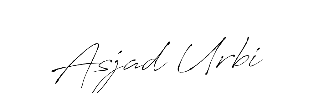 Make a beautiful signature design for name Asjad Urbi. With this signature (Antro_Vectra) style, you can create a handwritten signature for free. Asjad Urbi signature style 6 images and pictures png