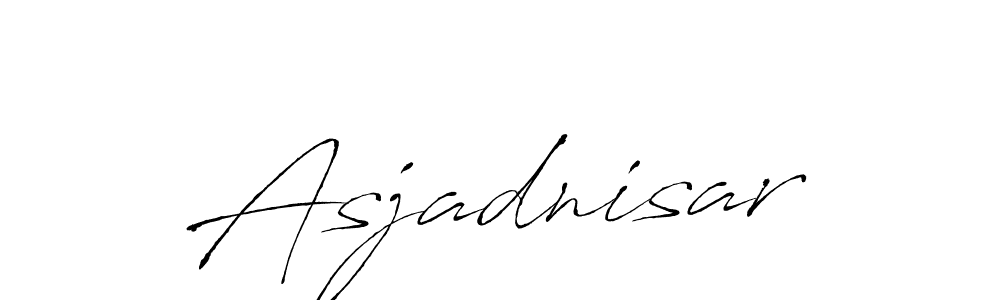 How to make Asjadnisar signature? Antro_Vectra is a professional autograph style. Create handwritten signature for Asjadnisar name. Asjadnisar signature style 6 images and pictures png