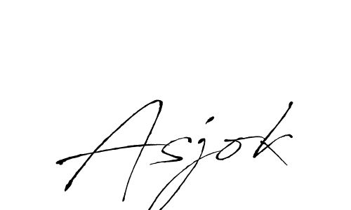 Make a beautiful signature design for name Asjok. With this signature (Antro_Vectra) style, you can create a handwritten signature for free. Asjok signature style 6 images and pictures png