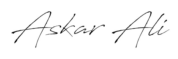 Practice writing Askar Ali with the flow of Antro_Vectra lettering. A fantastic source of inspiration for developing your personal signature style. Askar Ali signature style 6 images and pictures png