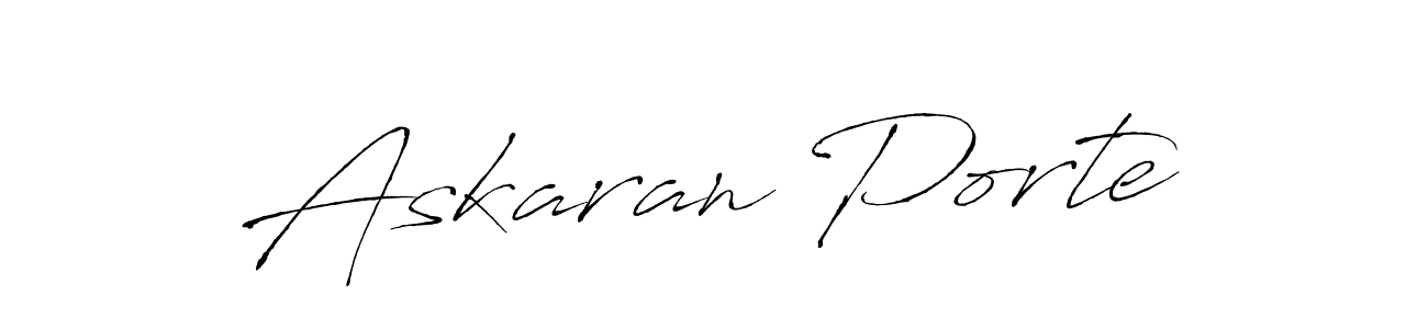 Askaran Porte stylish signature style. Best Handwritten Sign (Antro_Vectra) for my name. Handwritten Signature Collection Ideas for my name Askaran Porte. Askaran Porte signature style 6 images and pictures png