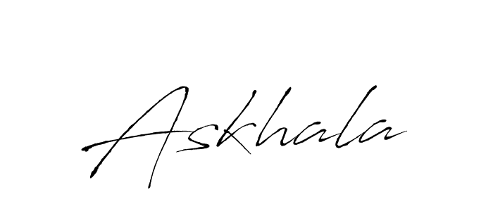 Use a signature maker to create a handwritten signature online. With this signature software, you can design (Antro_Vectra) your own signature for name Askhala. Askhala signature style 6 images and pictures png