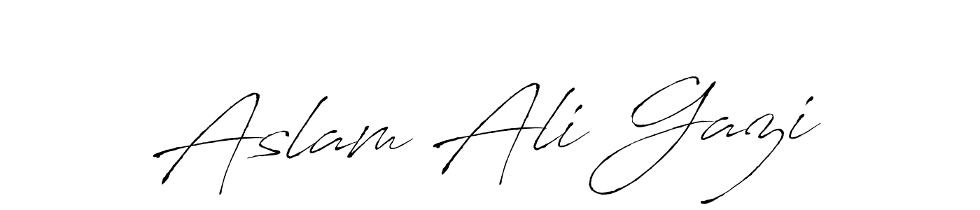 Aslam Ali Gazi stylish signature style. Best Handwritten Sign (Antro_Vectra) for my name. Handwritten Signature Collection Ideas for my name Aslam Ali Gazi. Aslam Ali Gazi signature style 6 images and pictures png