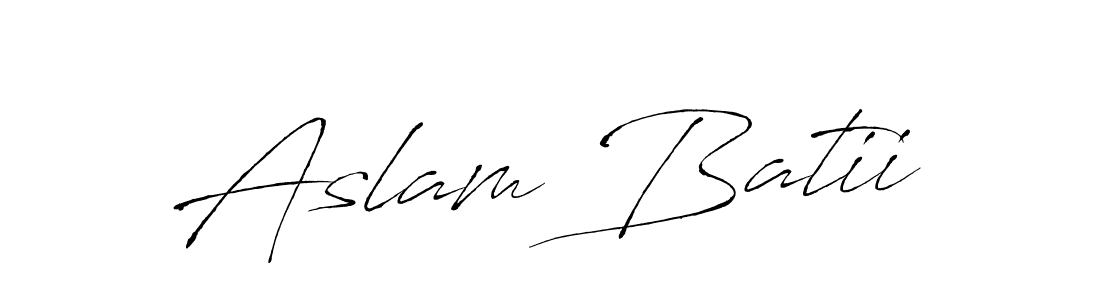 Aslam Batii stylish signature style. Best Handwritten Sign (Antro_Vectra) for my name. Handwritten Signature Collection Ideas for my name Aslam Batii. Aslam Batii signature style 6 images and pictures png