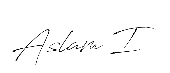 Create a beautiful signature design for name Aslam I. With this signature (Antro_Vectra) fonts, you can make a handwritten signature for free. Aslam I signature style 6 images and pictures png