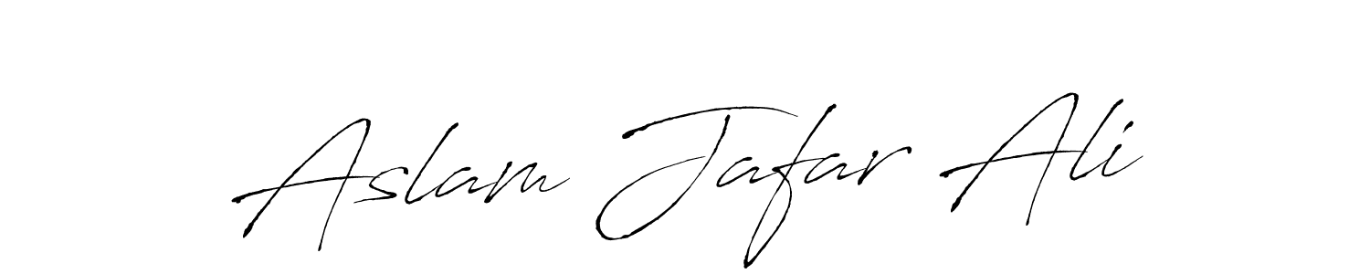 How to make Aslam Jafar Ali name signature. Use Antro_Vectra style for creating short signs online. This is the latest handwritten sign. Aslam Jafar Ali signature style 6 images and pictures png