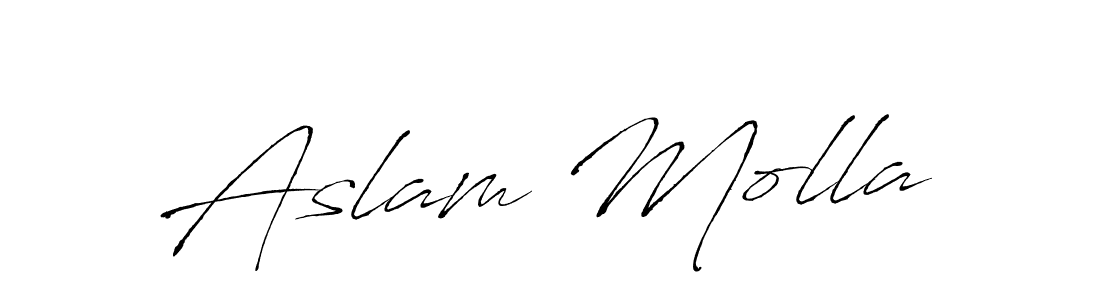 Aslam Molla stylish signature style. Best Handwritten Sign (Antro_Vectra) for my name. Handwritten Signature Collection Ideas for my name Aslam Molla. Aslam Molla signature style 6 images and pictures png